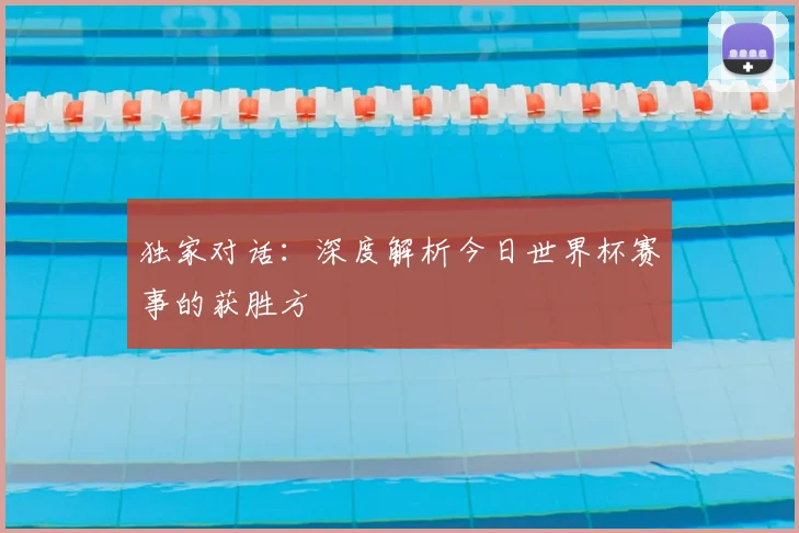 独家对话:深度解析今日世界杯赛事的获胜方